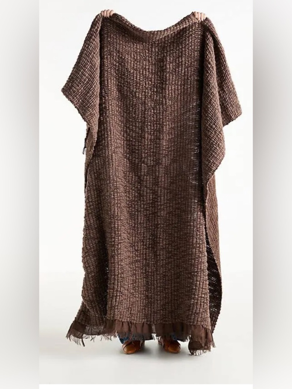 Gauze Fringe Woven Throw Blanket - Anthropologie